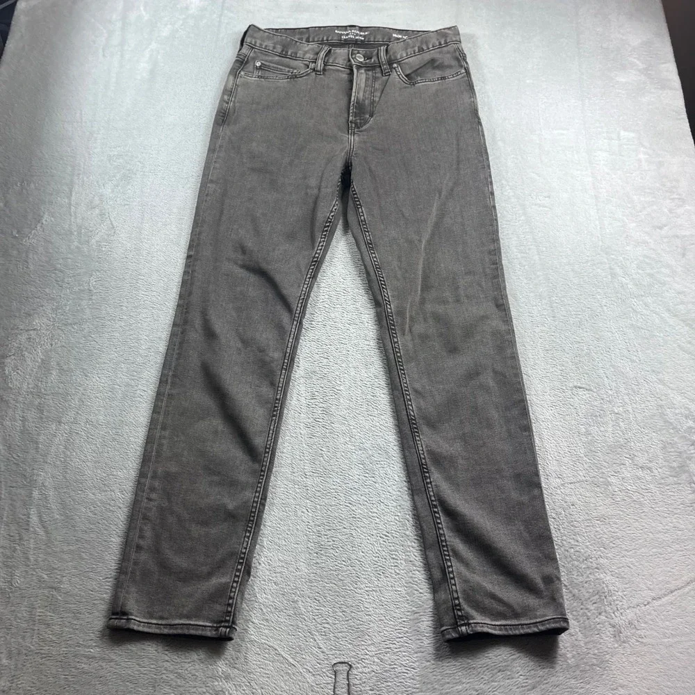 Banana Republic Travel Jean Mens 30x30 Slim Fit Gray Charcoal Denim Pants